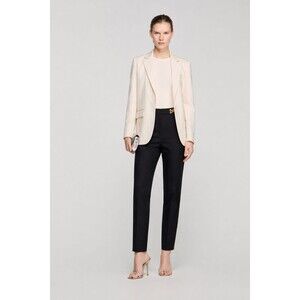 Sandro Paris Women’s Tailored Dress Black  Pants EU 34 US 2 Cotton
